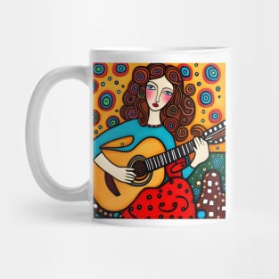 Woman playing a Guitar Mug